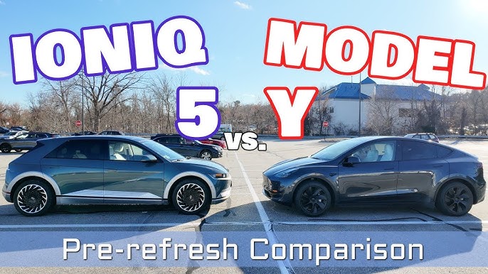 2026 Hyundai Ioniq 5 and Tesla Model Y side by side
