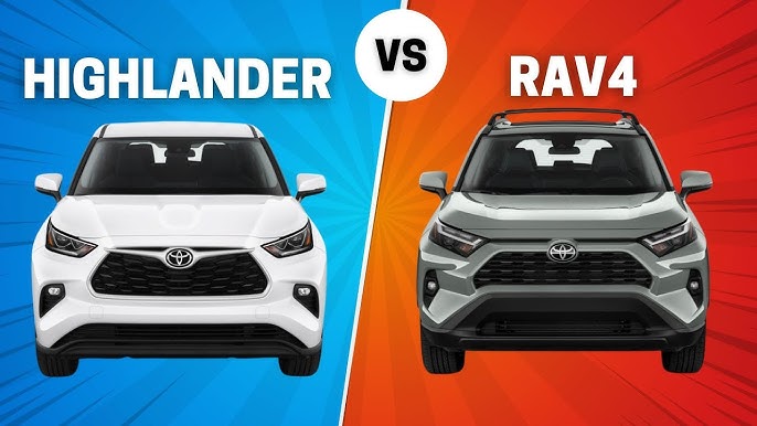 2026 Toyota RAV4 Hybrid next to 2026 Toyota Grand Highlander Hybrid